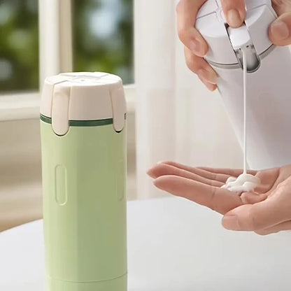 4-in-1 Leak-Proof Travel Dispenser Bottles Set | Refillable Round Plastic Containers